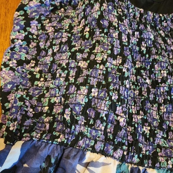 Xhilaration Blue Floral Strapless Dress - Picture 9 of 13